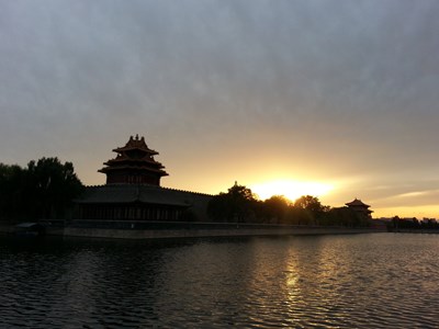 夕陽下的故宮