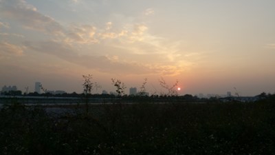 夕陽，太遠(yuǎn)拍不了