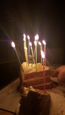 舍友生日，happy birthday 