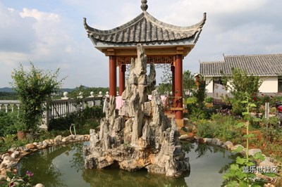 亭子假山