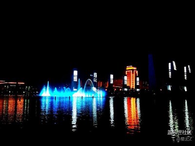 S7edge夜景  中心湖公園之音樂(lè)噴泉