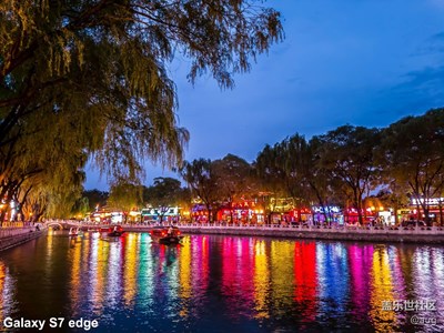 S7 edge 北海之夜，后海之影