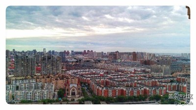 冰城中秋晚霞