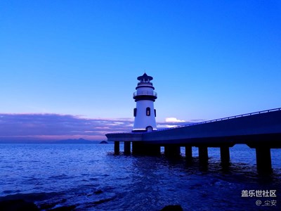 【攝影】珠海海濱泳場(chǎng)的黃昏和燈塔