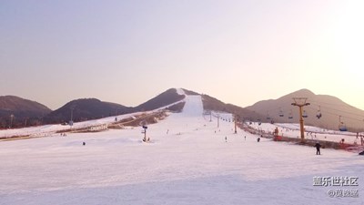 平谷漁陽滑雪場，第一次上板，學...