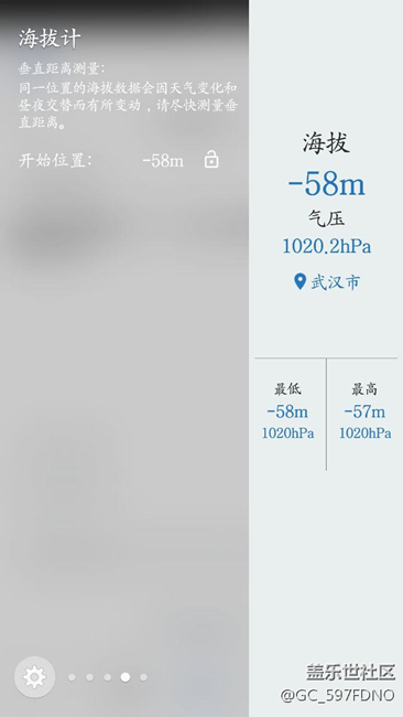 海拔計負(fù)數(shù)
