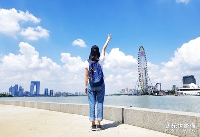 天氣好，閑逛也像是度假---蘇州金雞湖