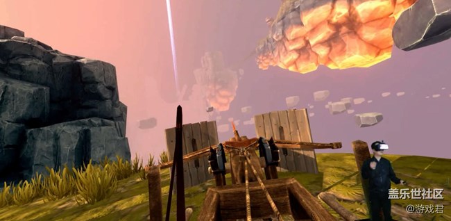 三星Gear+S9+玩steam上VR游戲：Trickster VR