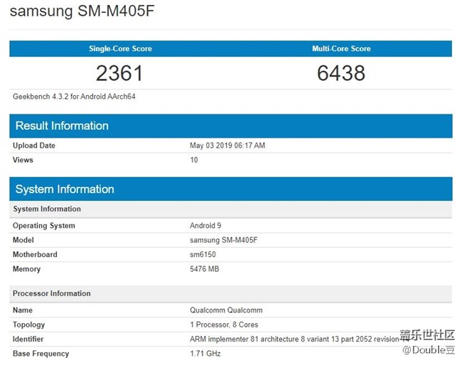 Galaxy M40现身Geekbench，搭载Snapdragon 675、6GB RAM