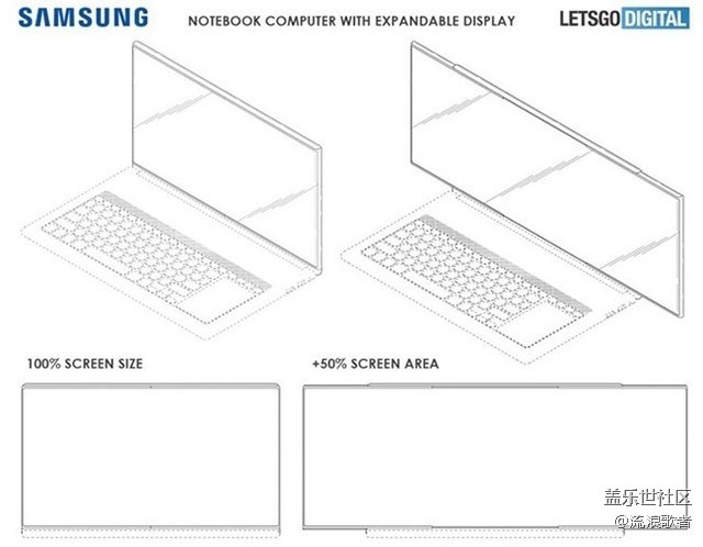三星筆記本新專(zhuān)利曝光：可伸長(zhǎng)屏幕