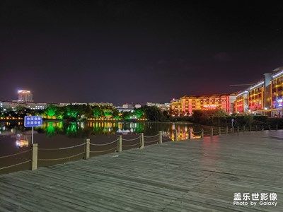 美麗大埔，西湖夜景，試試夜景模式怎么樣