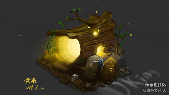 繪畫分享，《精力小屋》