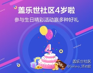 【已發(fā)獎(jiǎng)】蓋樂世社區(qū)4歲啦！參與生日精彩活動(dòng)贏多種好禮！