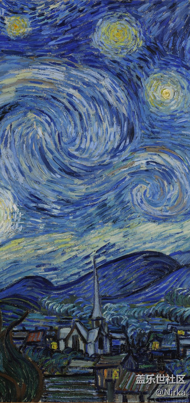 漂亮的梵高 星空 局部 壁紙，現(xiàn)已打包上傳