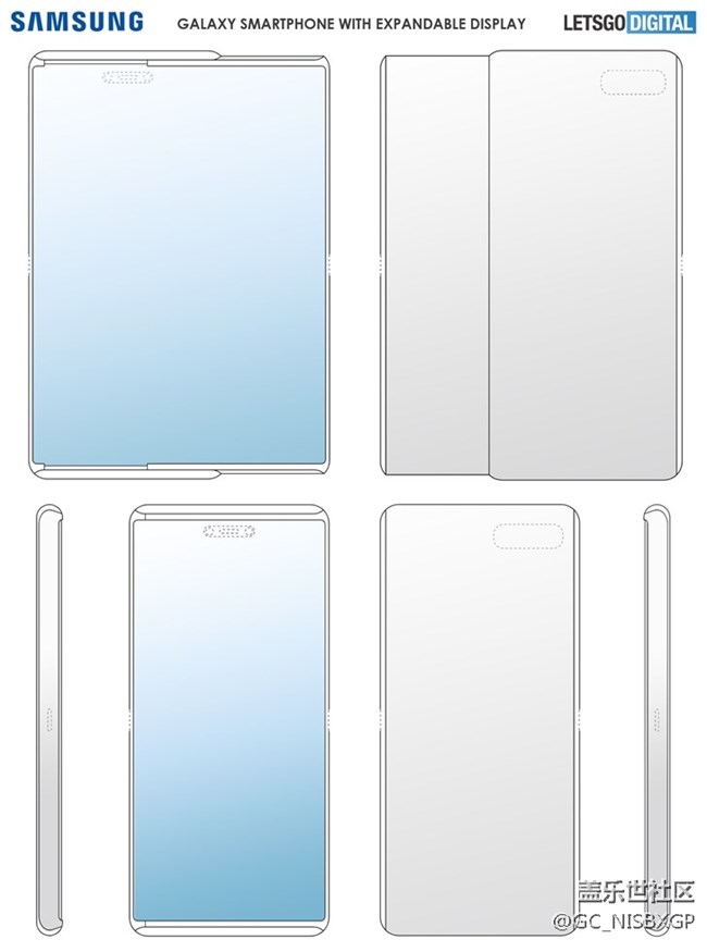 三星新手機(jī)大屏專利曝光：屏幕可抽拉設(shè)計