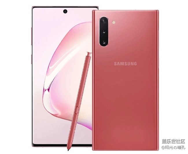 三星Galaxy Note 10全新粉紅配色渲染圖曝光