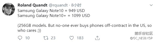 三星Note 10最新售價(jià)信息曝光，價(jià)格比去年還低一些？