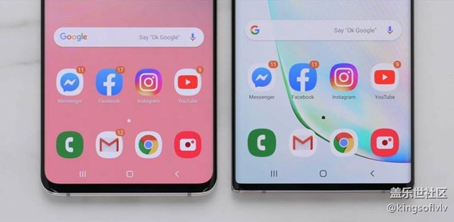 三星Galaxy Note 10比Galaxy S10 屏幕的視覺效果又更上一層