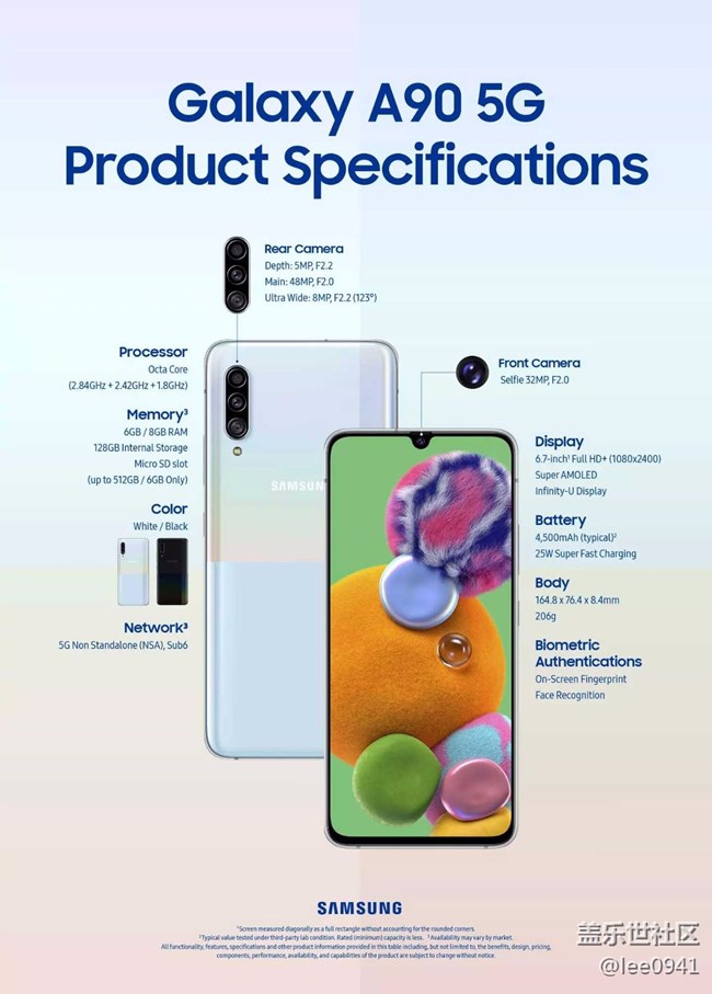 3950元！三星GalaxyA90 5G正式發(fā)布：新一任5G性價(jià)比屠夫