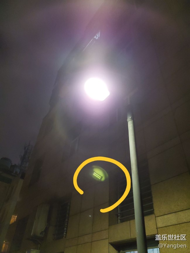 晚上拍攝燈光夜景有光斑.