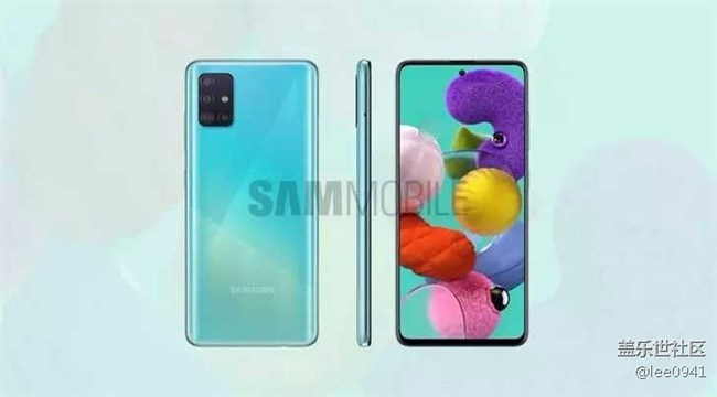 三星Galaxy A51官方渲染圖曝光，12月12日正式發(fā)布