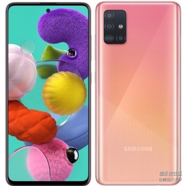 三星Galaxy A51/A71正式發(fā)布：L型四攝+中置打孔屏