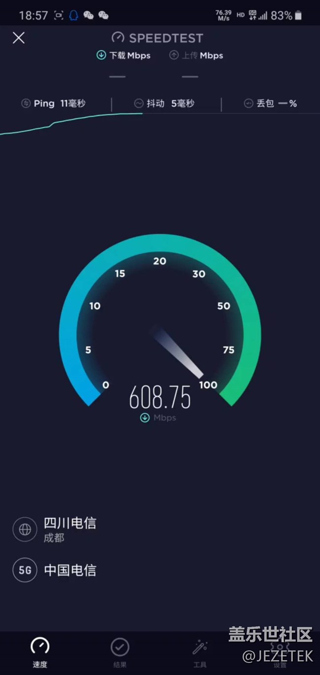 【5G網(wǎng)速】四川電信5G網(wǎng)速實(shí)測(cè)值，供參考