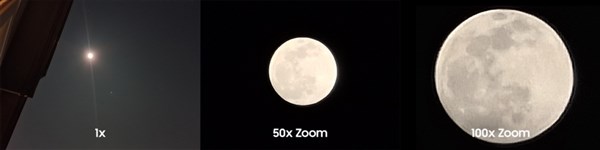 三星官方晒S20 Ultra拍月亮：100倍变焦显奇效