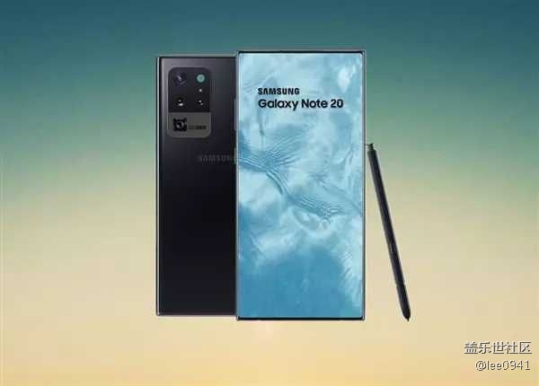 三星Galaxy Note 20曝光：屏下攝像頭正面驚艷