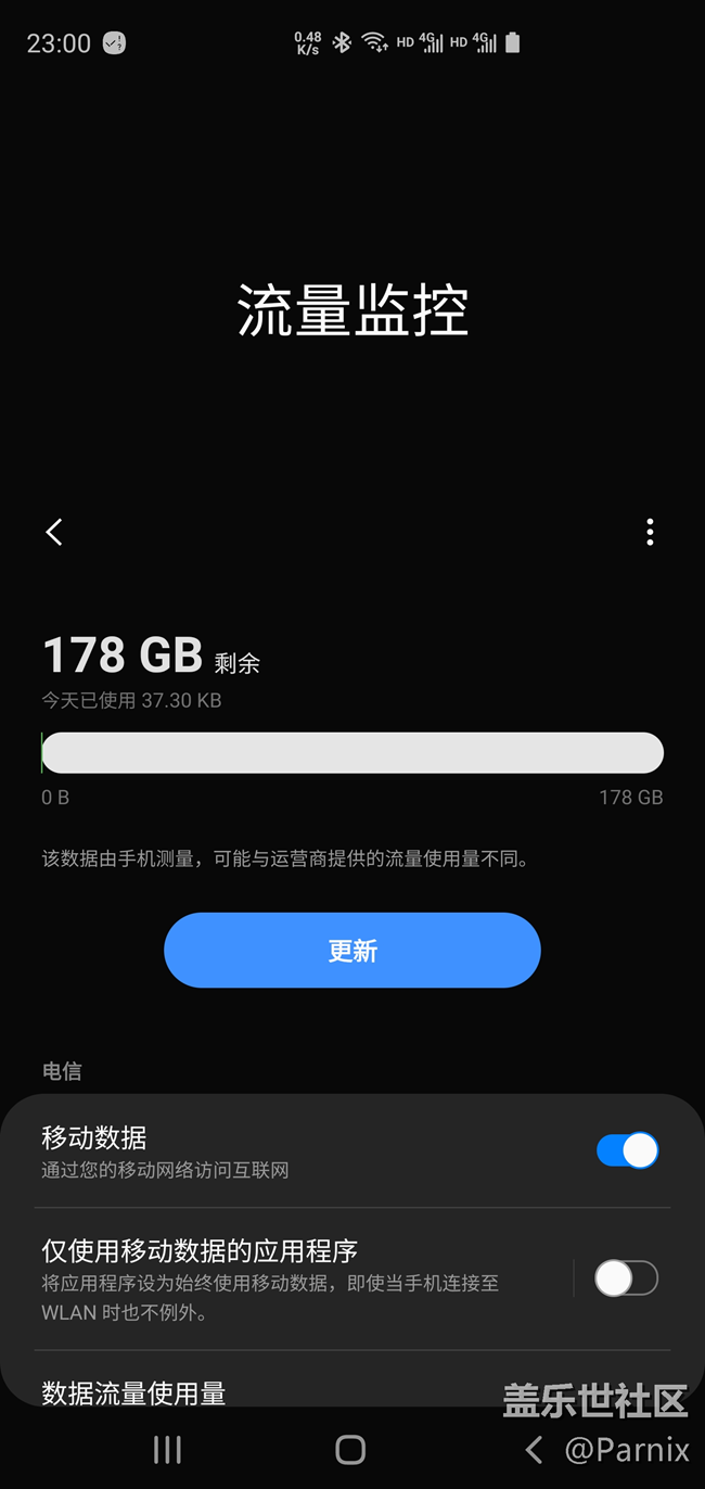 三星流量校準(zhǔn)從來沒有準(zhǔn)過。