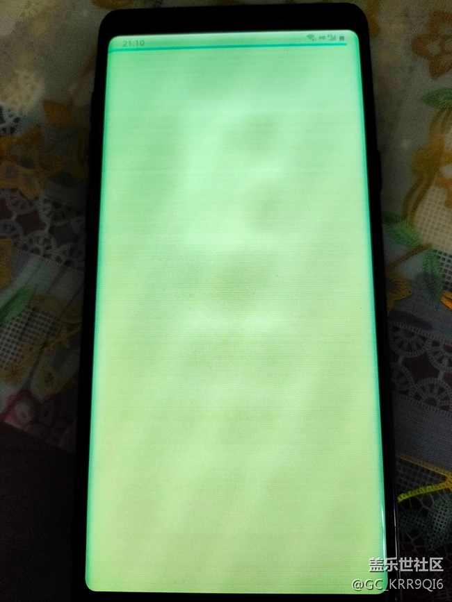 三星note9屏幕變黃變花有灰色橫紋有暗斑