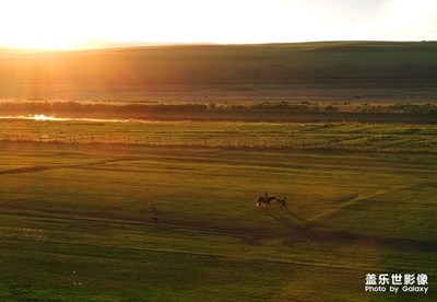 呼倫貝爾的夕陽