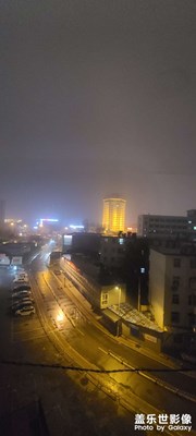 夜晚晉陽街景，連人都看不到，冷了。