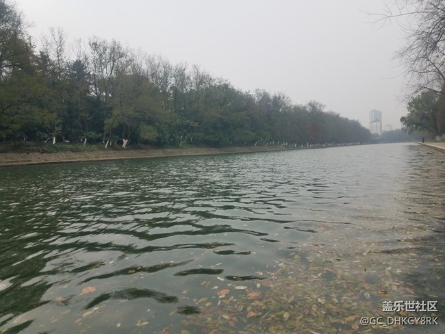 冬天的護城河邊