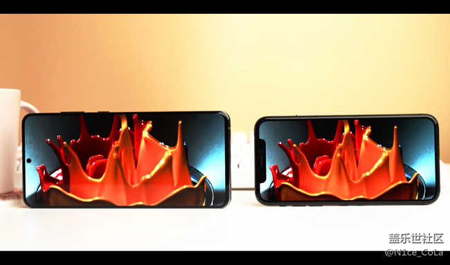 4K HDR 顯示對比 S20Ultra 對比 iPhone