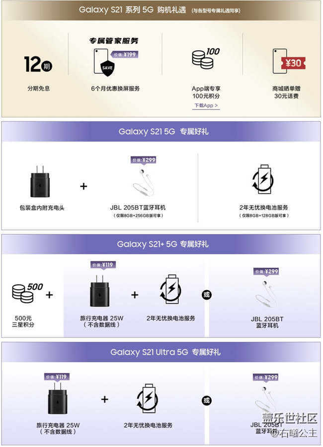 三星Galaxy S21系列5G全面開售 福利信息匯總