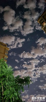 5月26日晚23點鹿泉水岸華苑的天空……
