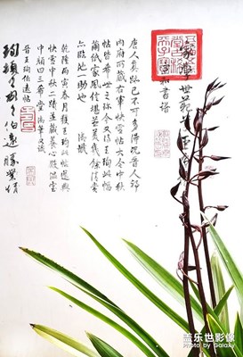 書法與蘭花