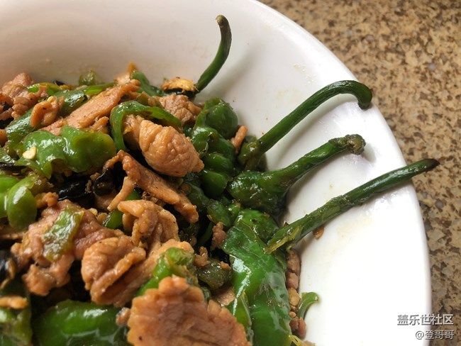 老干媽青椒炒肉