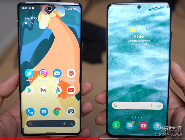 我覺(jué)得pixel 6 Pro正面比S21 Ultra 好看