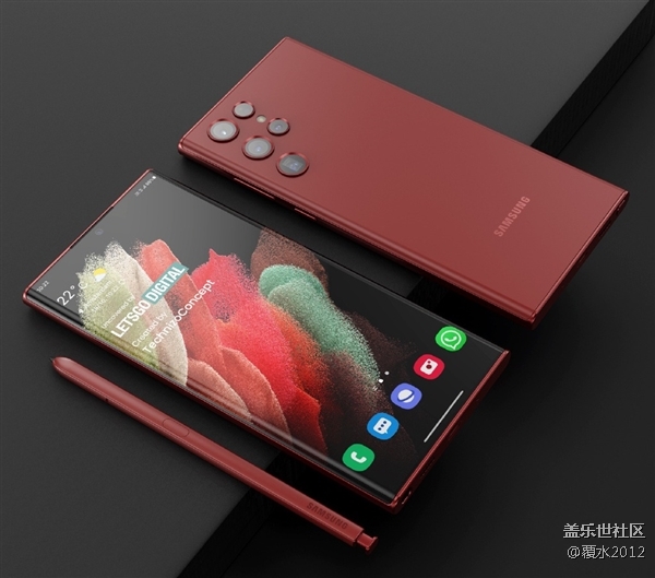 首批驍龍898！三星Galaxy S22 Ultra參數(shù)曝光：支持45W快充