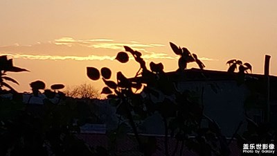 夕陽試手