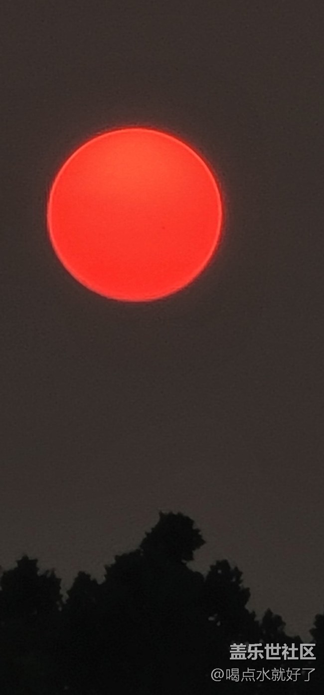 早上起來的早，拍了個太陽。