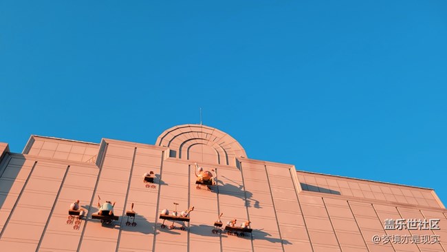 仰望天空+沈陽(yáng)中街建筑與藍(lán)天