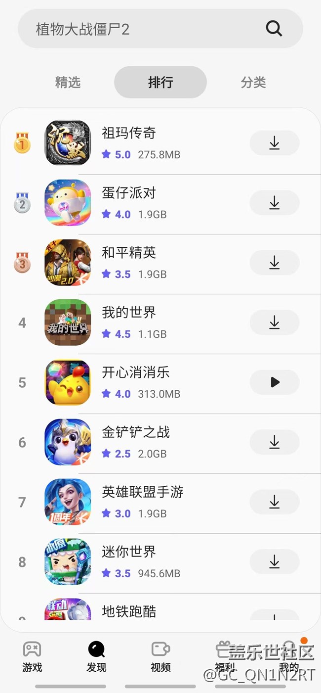 下面這些游戲哪個好玩？排名第一的是啥游戲