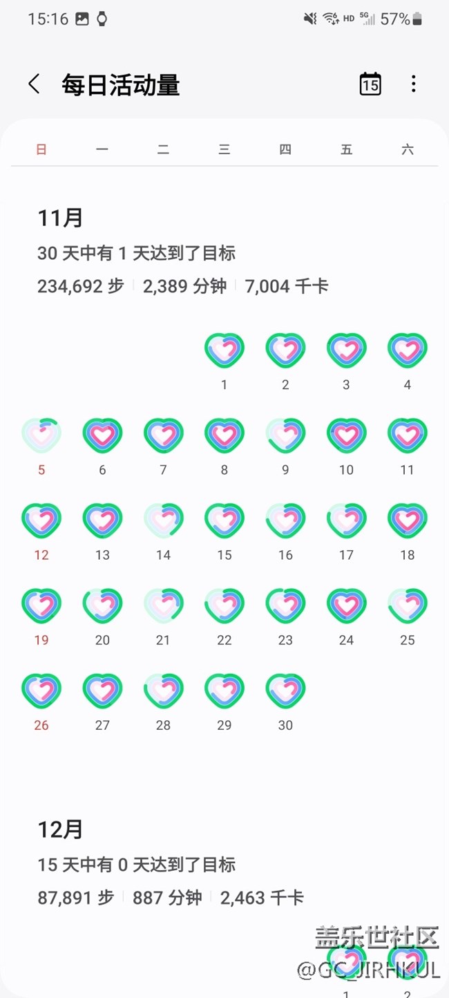 【三星健康大Pk】運(yùn)動(dòng)痕跡