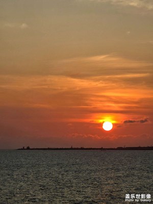 隨手拍的大海和落日