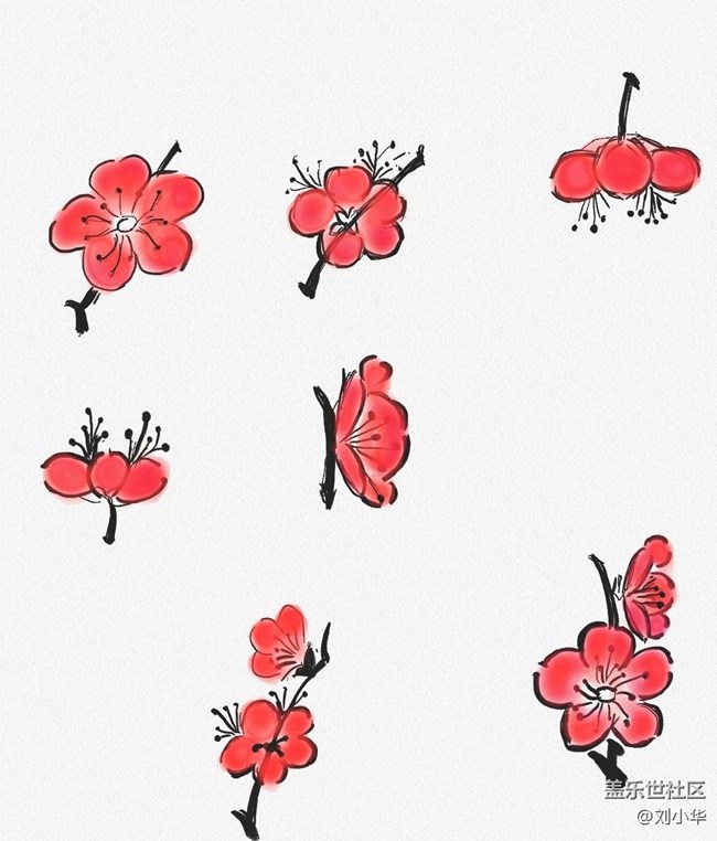 spen繪畫梅花圖分享
