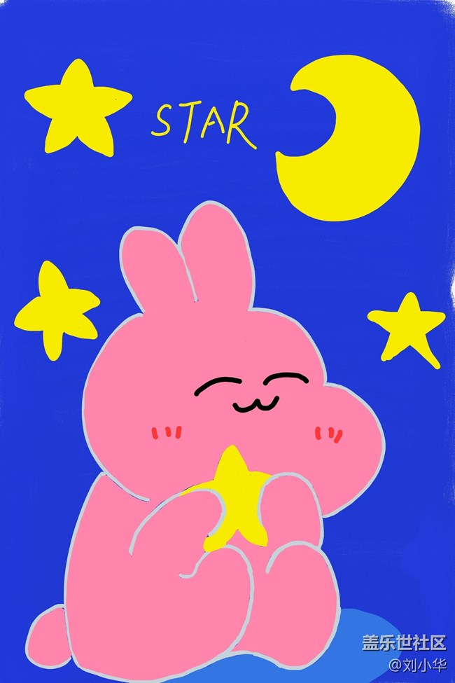 spen繪畫【星星兔】
