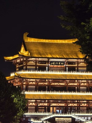 【時(shí)光印象】杜甫江閣夜景